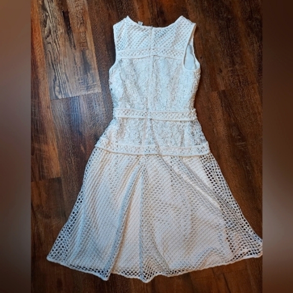 Cato size 2 knit dress fish net white dress - Picture 10 of 16